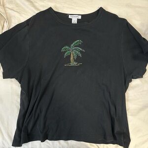 palm tree rhinestones black tee
brand: cruise wear & co.